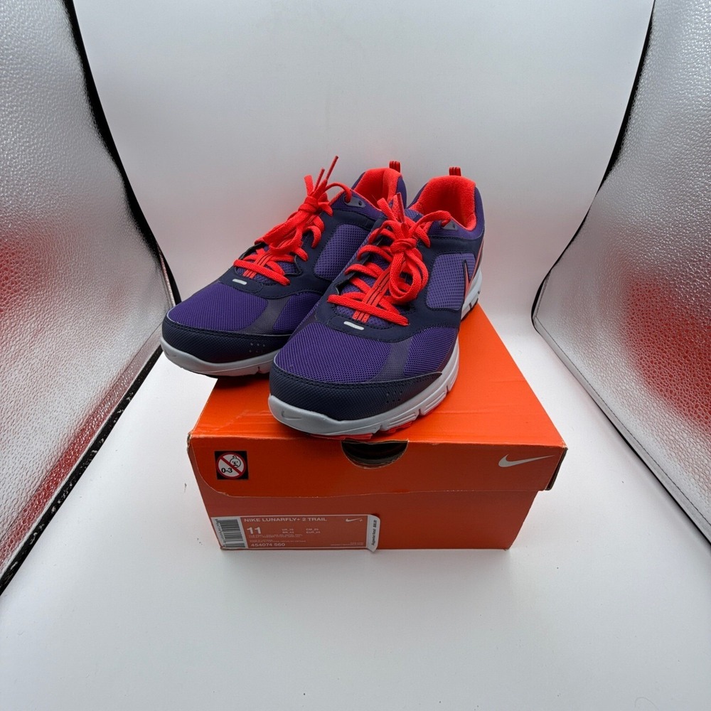 Nike Lunarfly + 2 Trail Mens Shoes Size 11 Purple Red NIB 454074 560